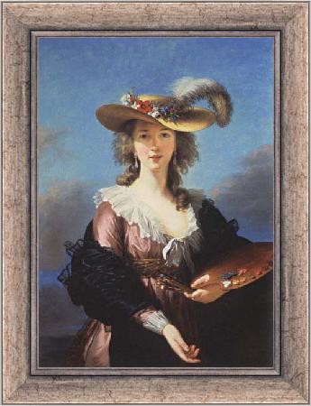 framed  Elisabeth-Louise Vigee-Lebrun Self-Portrait in a Straw, Ta3071-1